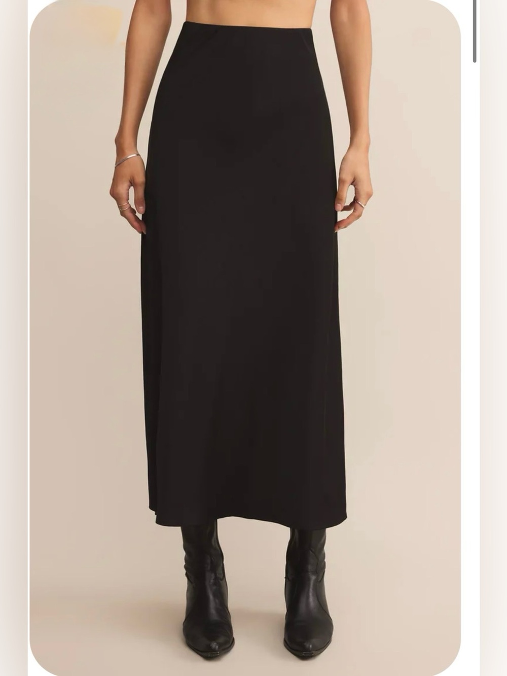 Z SUPPLY Izabel Luxe Satin Skirt NWT